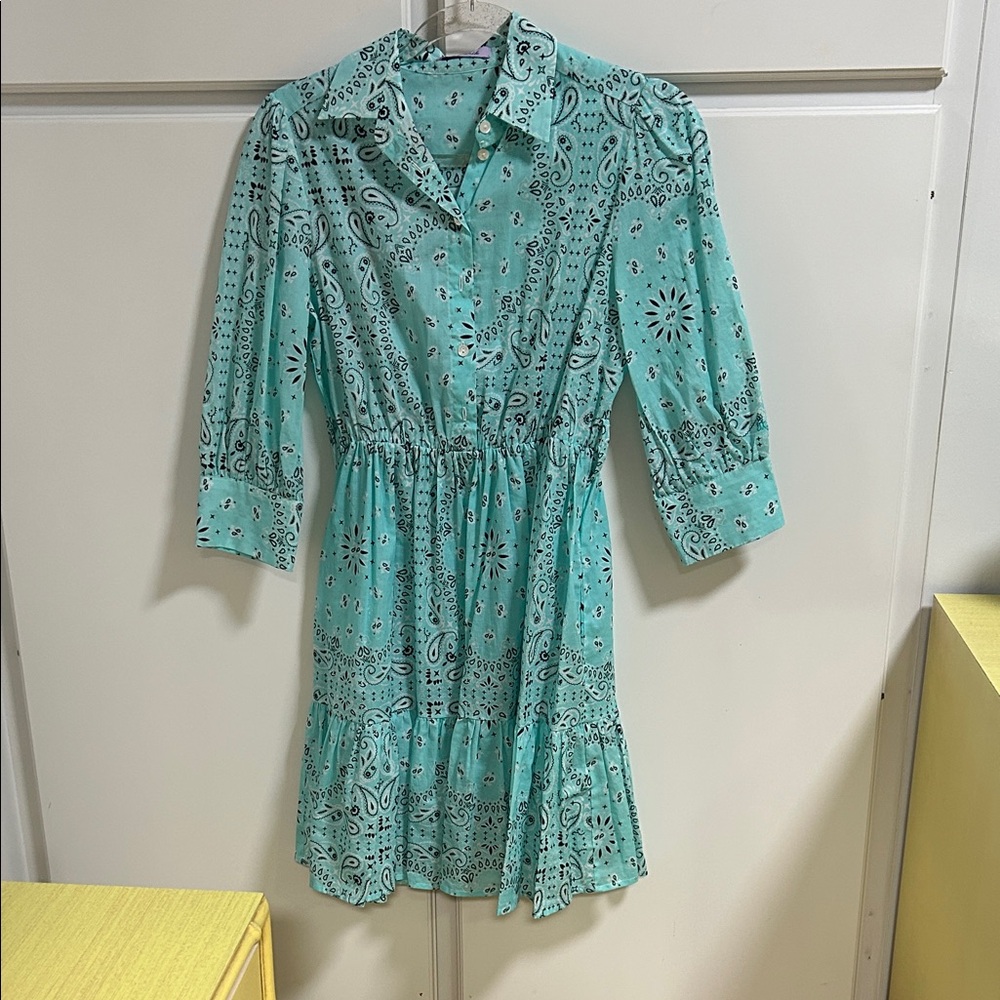 St. Barth Bandana Cotton Shirt Dress XS